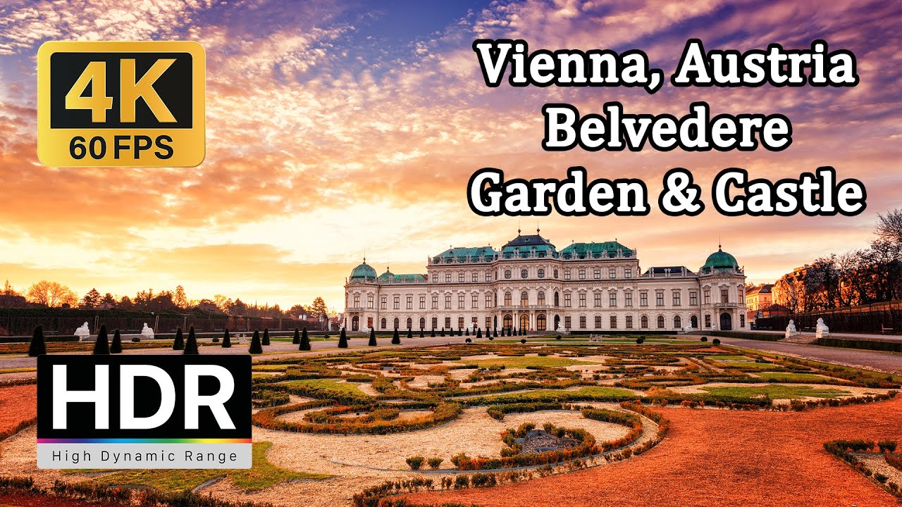 【4K60 HDR】 Walking in Vienna: Belvedere Garden & Castle - Fall 2021