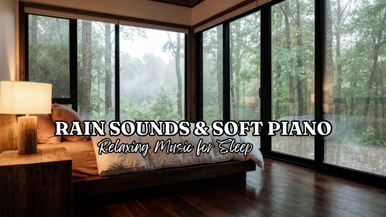 Relaxing Piano + Soft Rain 🎶 Peaceful Sleep Music for Restful & Calm Mind, Stress Relief, Insomnia