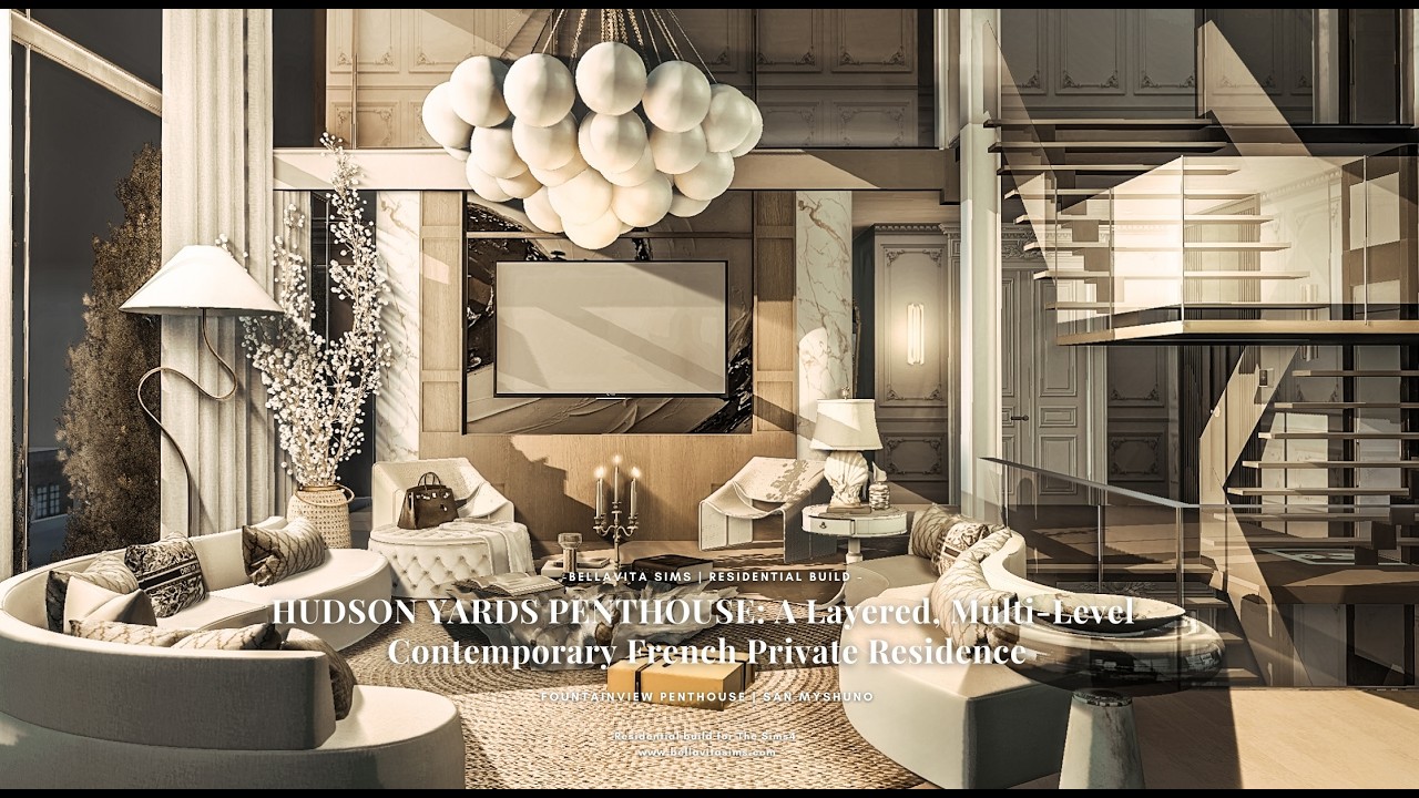 The Sims 4 || Fountainview Penthouse Renovation | Contemporary French Luxury Penthouse