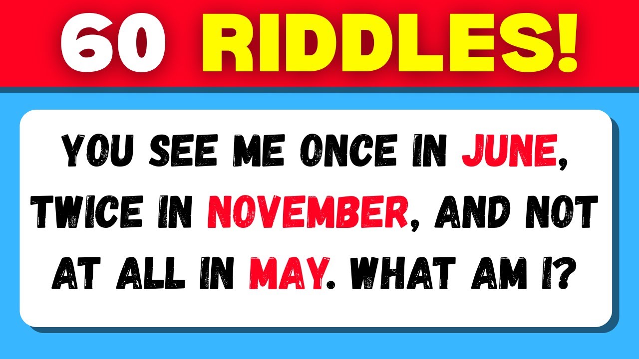 Only 1% Can Solve These 60 Riddles Without Losing Their Mind?
