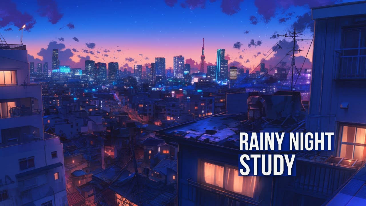 Rainy Late-Night Study Music (No Vocals) | Focused Work Mode