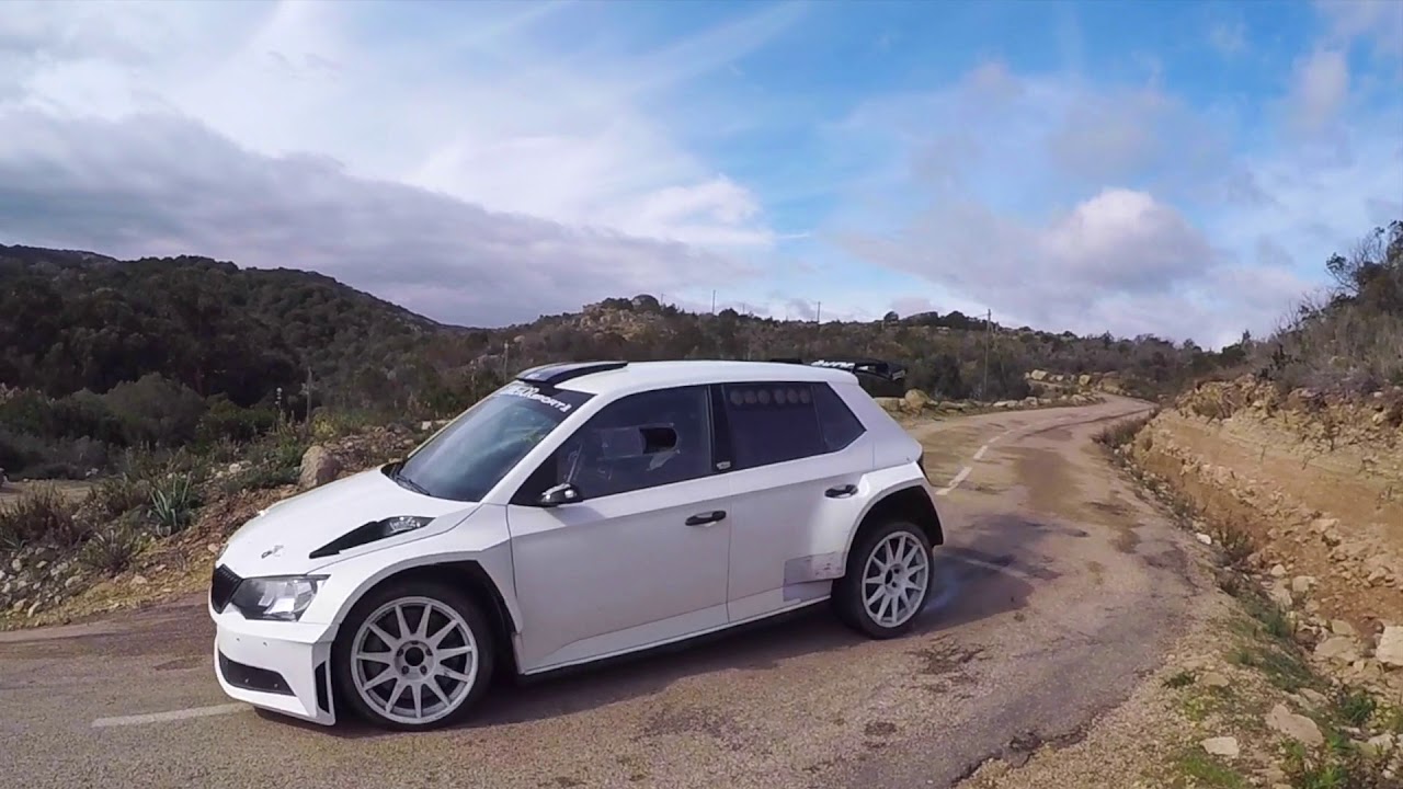 Skoda Fabia R5 Rally Car in Action J.PACCINI / T.EON