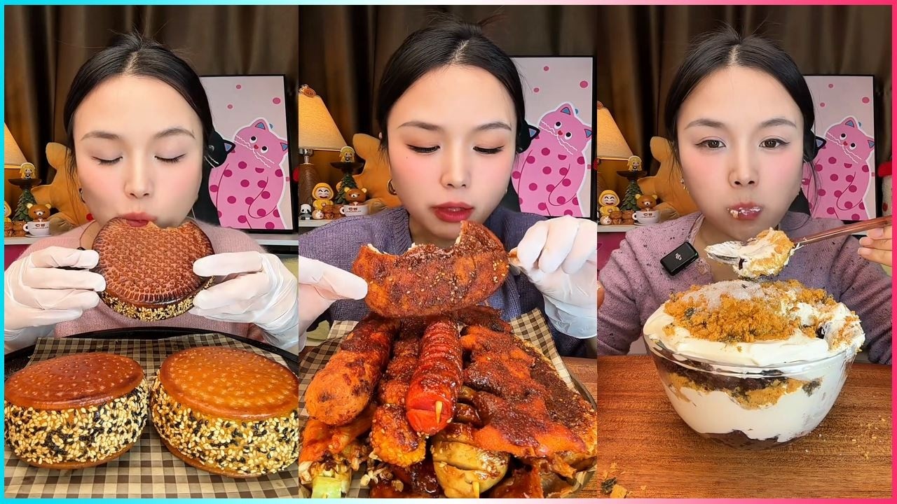 ASMR เสียงกินกรุบกรอบ 먹방 サクサク Crunchy Eating Sounds (No Talking) 🔥 #vlog6
