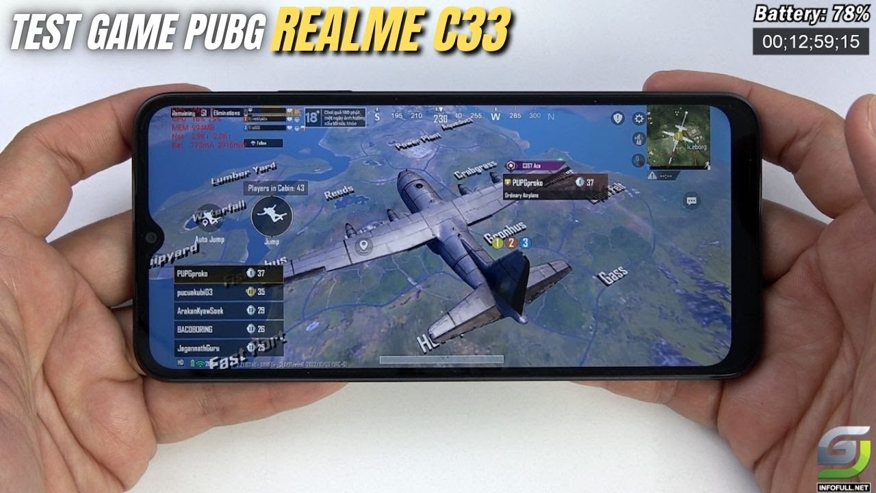 Realme C33 test game PUBG Mobile | Unisoc Tiger T612