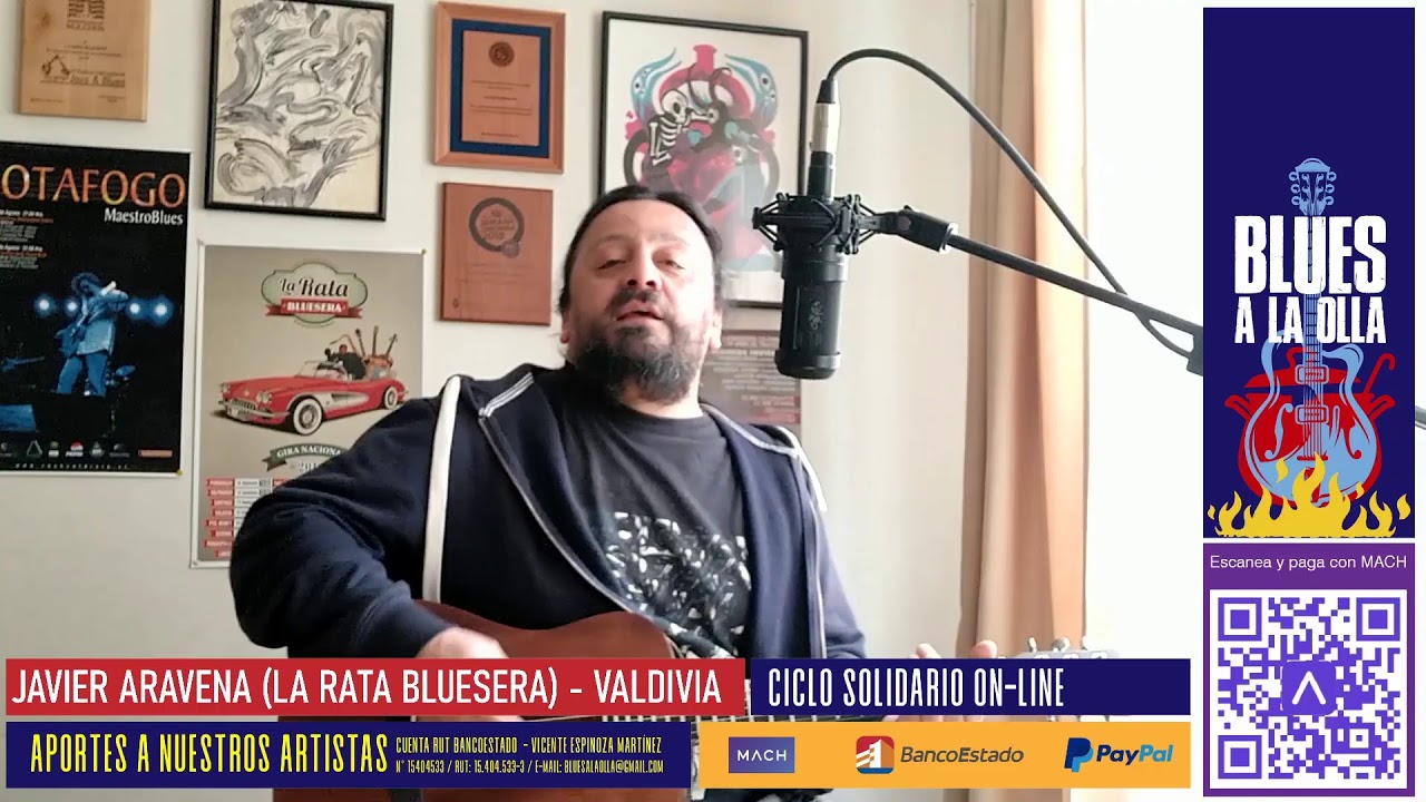 Javier Aravena (La Rata Bluesera) 🔴EN VIVO En Blues a la Olla!