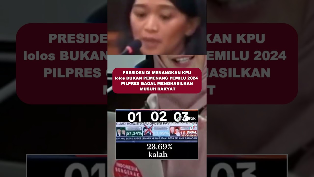 Viral! PRESIDEN DI MENANGKAN KPU lolos BUKAN PEMENANG PEMILU 2024 GAGAL MENGHASILKAN MUSUH RAKYAT