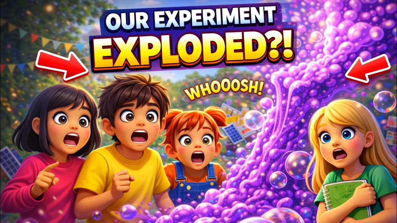 😱 Our Science Experiment Went TERRIBLY Wrong! 🧪 Giant Purple Foam Disaster