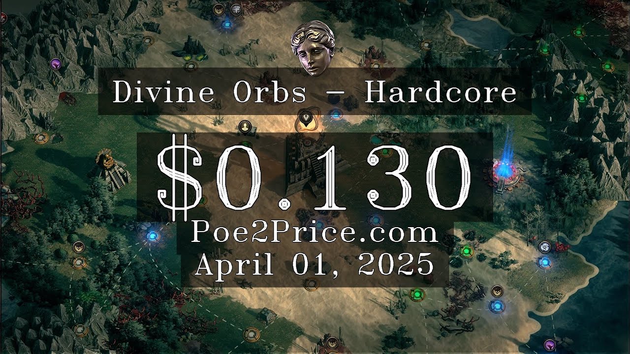 Divine Orbs Price $0.130 on April 01, 2025 in Path of Exile 2