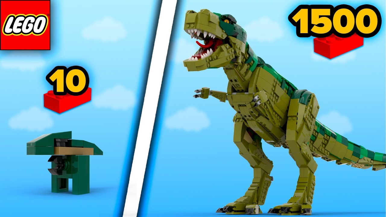 LEGO T-REX от 10 до 1500 деталей | Сравнение