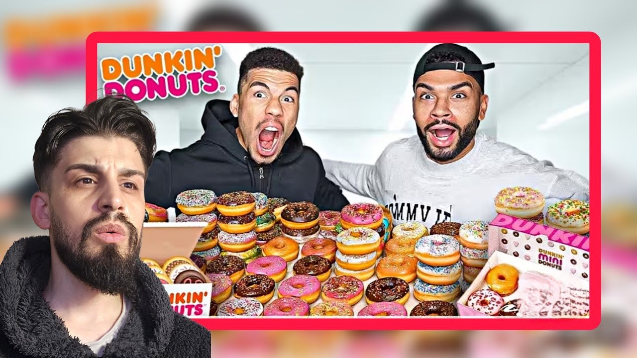 ALLES ESSEN VON DUNKIN DONUTS (UNGEFÄHR 20.000 KALORIEN ) [ Marvin und Kelvin Reaction ]