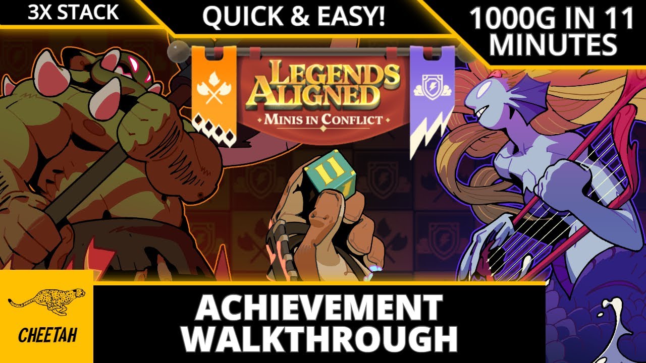 Legends Aligned: Minis in Conflict - Achievement Walkthrough (1000G IN 11 MINUTES) EASY 3000G BUNDLE