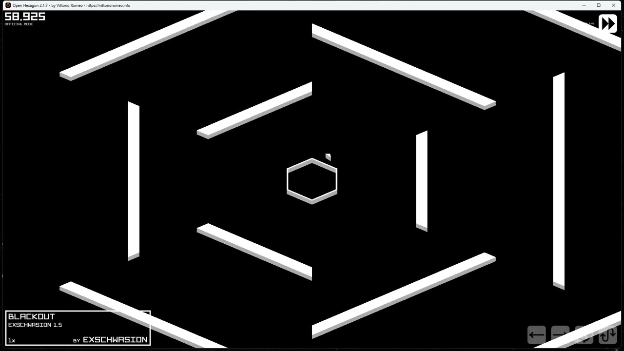 Open Hexagon - Blackout 174.6s