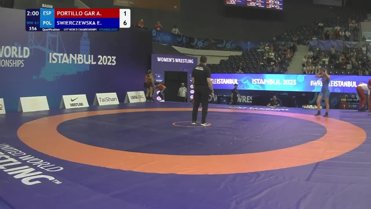 Qualification &bull; WW 61Kg &bull; Ainara PORTILLO GARCIA (ESP) vs. Emilia Irena SWIERCZEWSKA (POL)