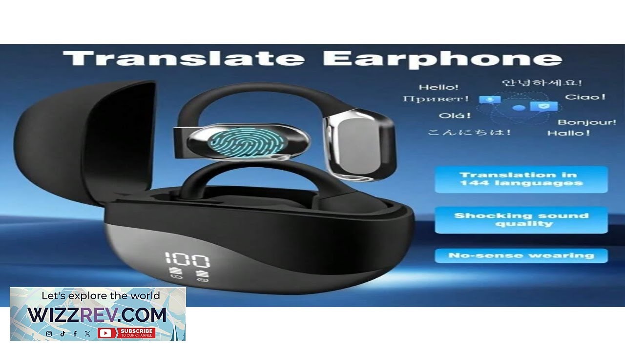 M62 Real Time Language Translator Earbuds Open Ear AI Translation Earbuds Translation