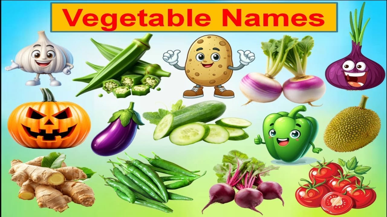 Vegetable Names in Hindi and English | सब्जियों के नाम | Kids Learning Video