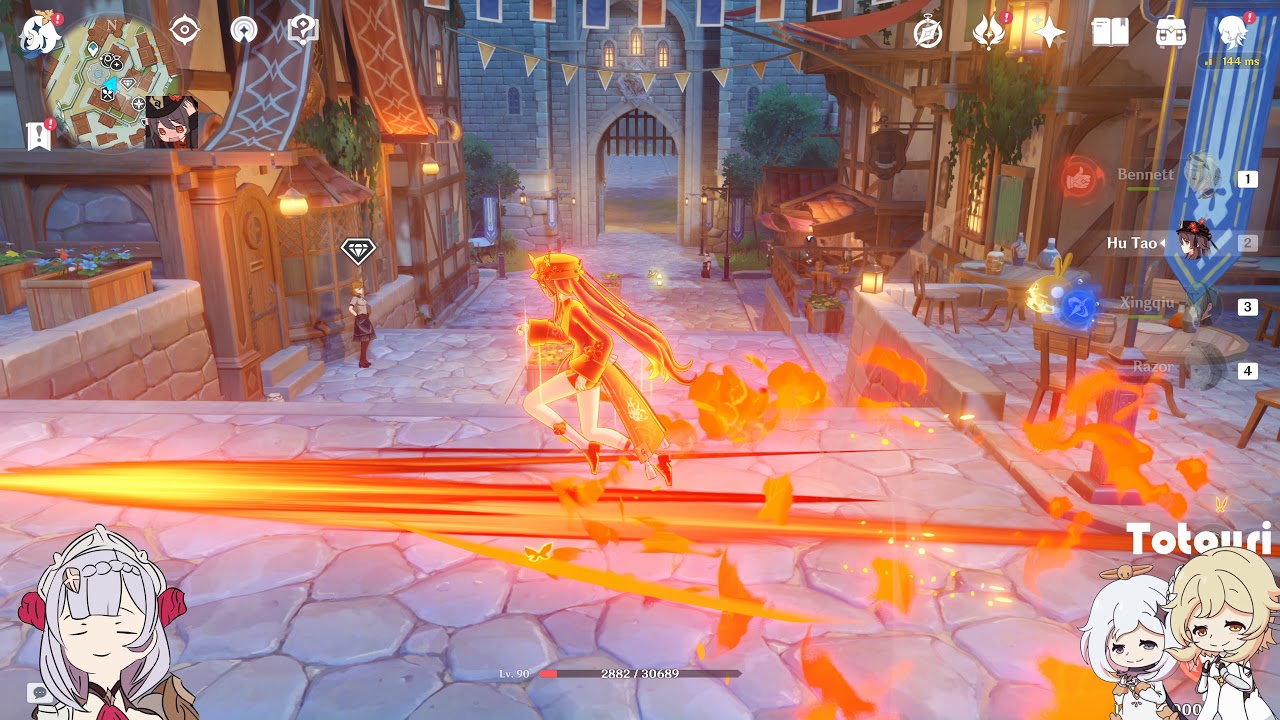 C1 Hu Tao Jump Animation Cancelling 9 Charged Attacks