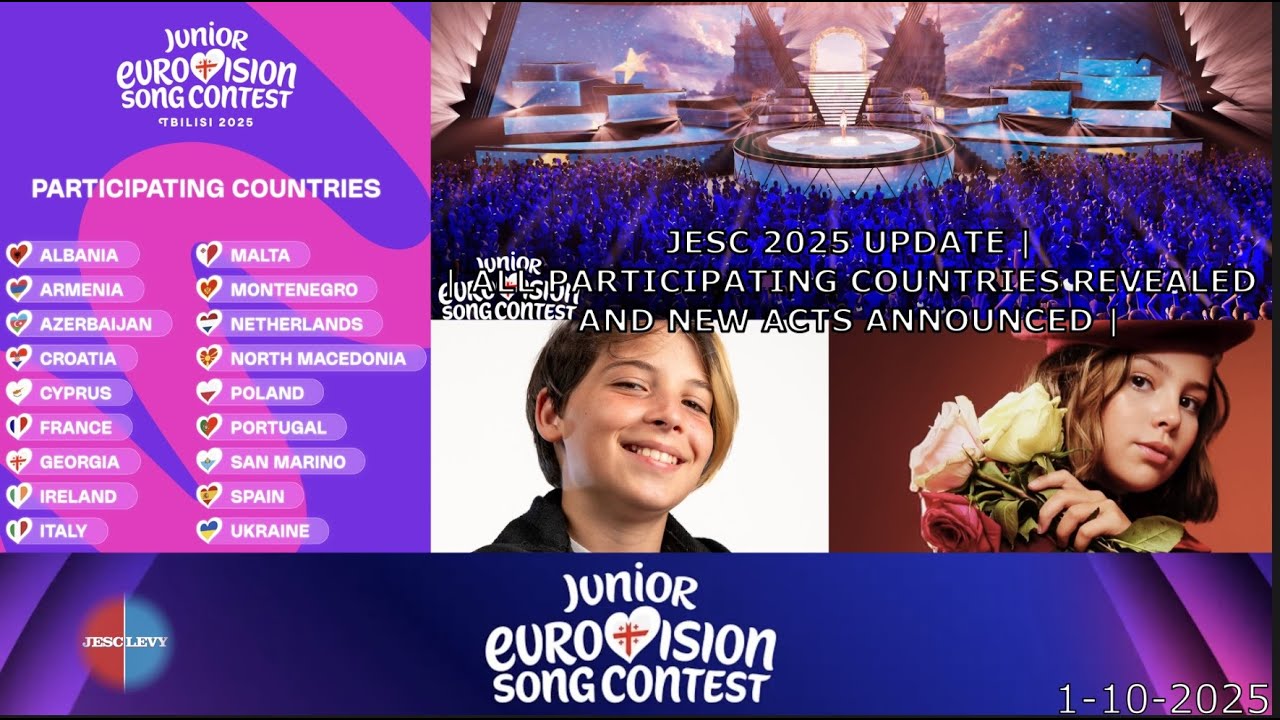 PARTICIPATION LIST, THE STAGE & ART DESIGN REVEALED | JUNIOR EUROVISION Update 2025 October|