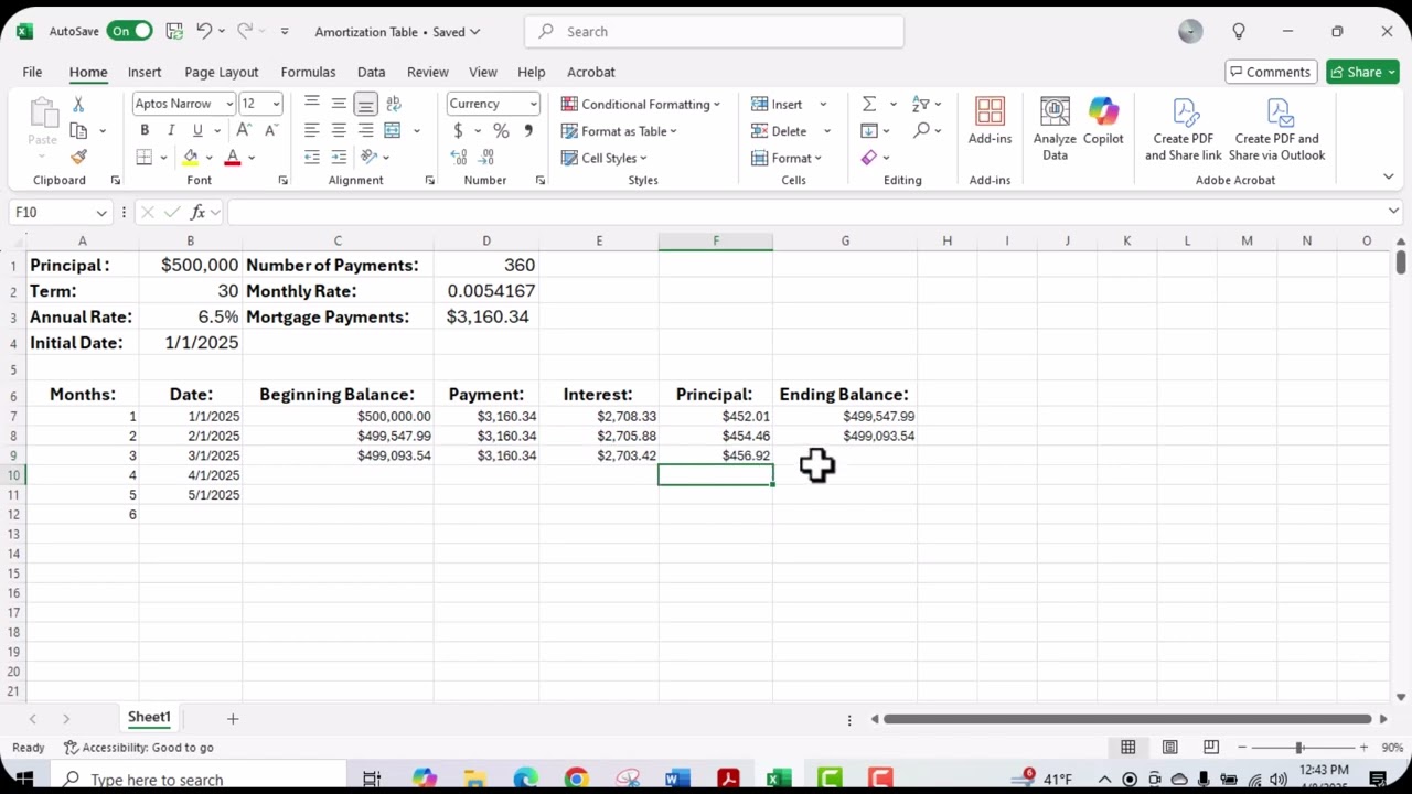How To Create A Loan Amortization Table In Excel