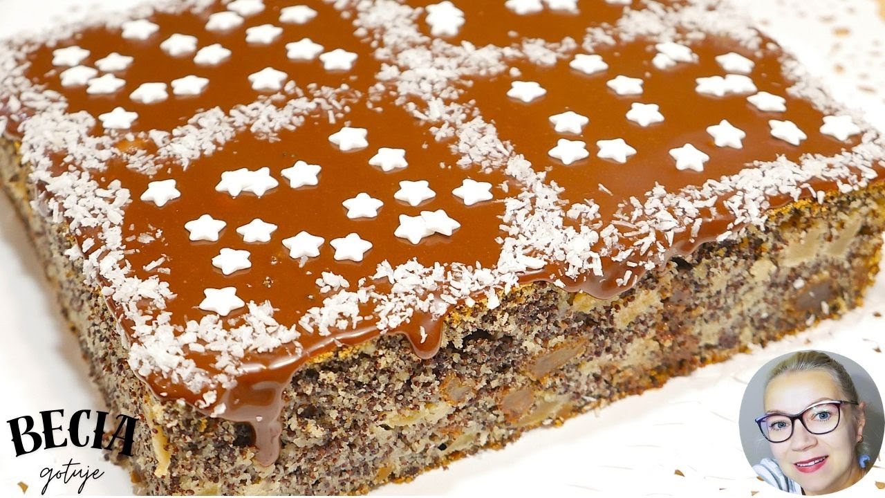 Makowiec z jabłkami. Pyszny a zarazem bardzo łatwy makowiec. Becia gotuje - poleca.