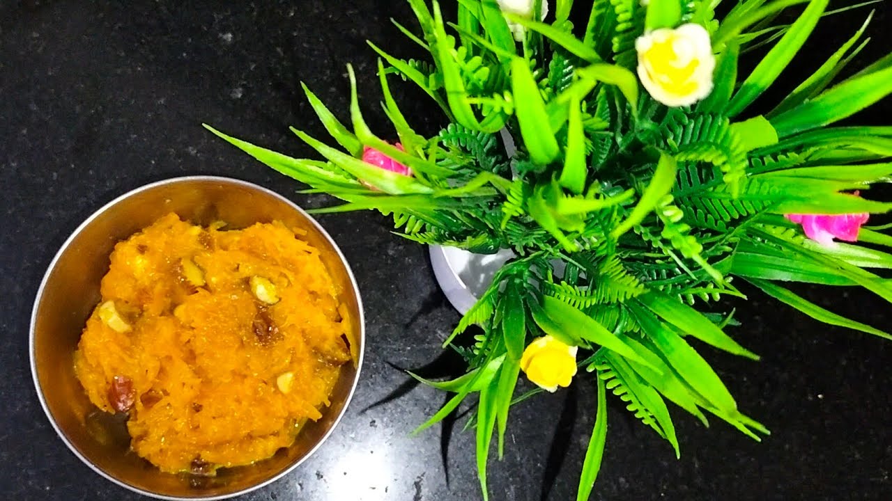 ಸೂಪರ್ ಸಿಂಪಲ್ ಹಾಕಿ ಕ್ಯಾರೆಟ್ ಹಲ್ವ ಮಾಡುವ ವಿಧಾನ🧡#cooking #vlog #carrot #poojanagesh 7175 #tasty food  