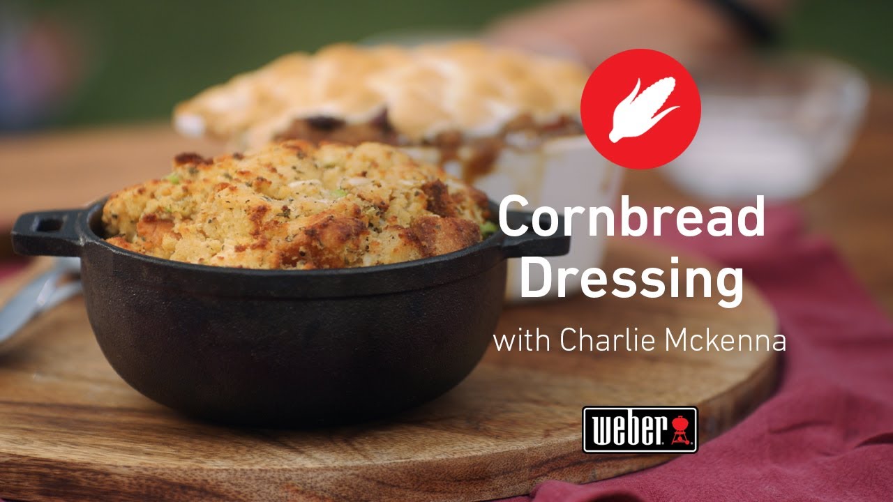 Cornbread Dressing Recipe | Weber Kettle | Charlie McKenna