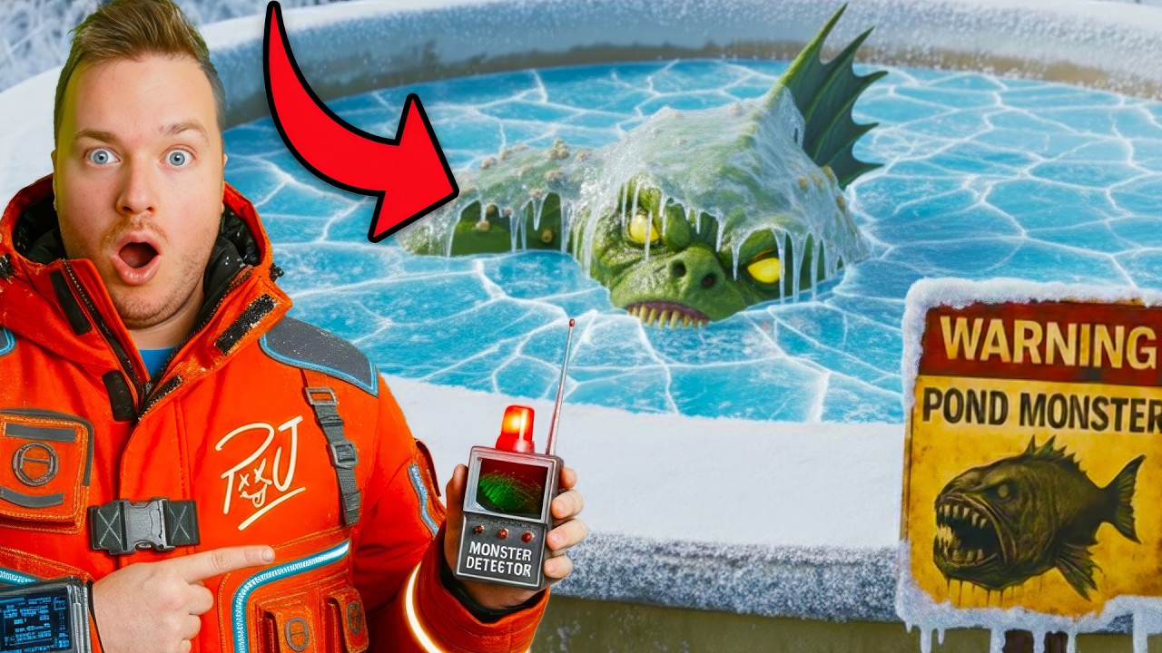 I Found An Abandoned Pond Monster In My Frozen Pond!