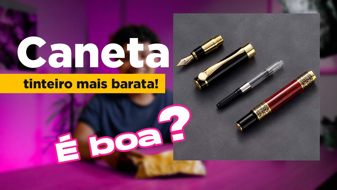 👉 A CANETA TINTEIRO MAIS BARATA do Mercado Livre VALE a PENA? 💸 Review Completo