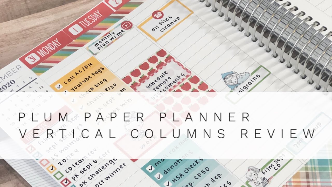 Plum Paper Planner | Vertical Columns