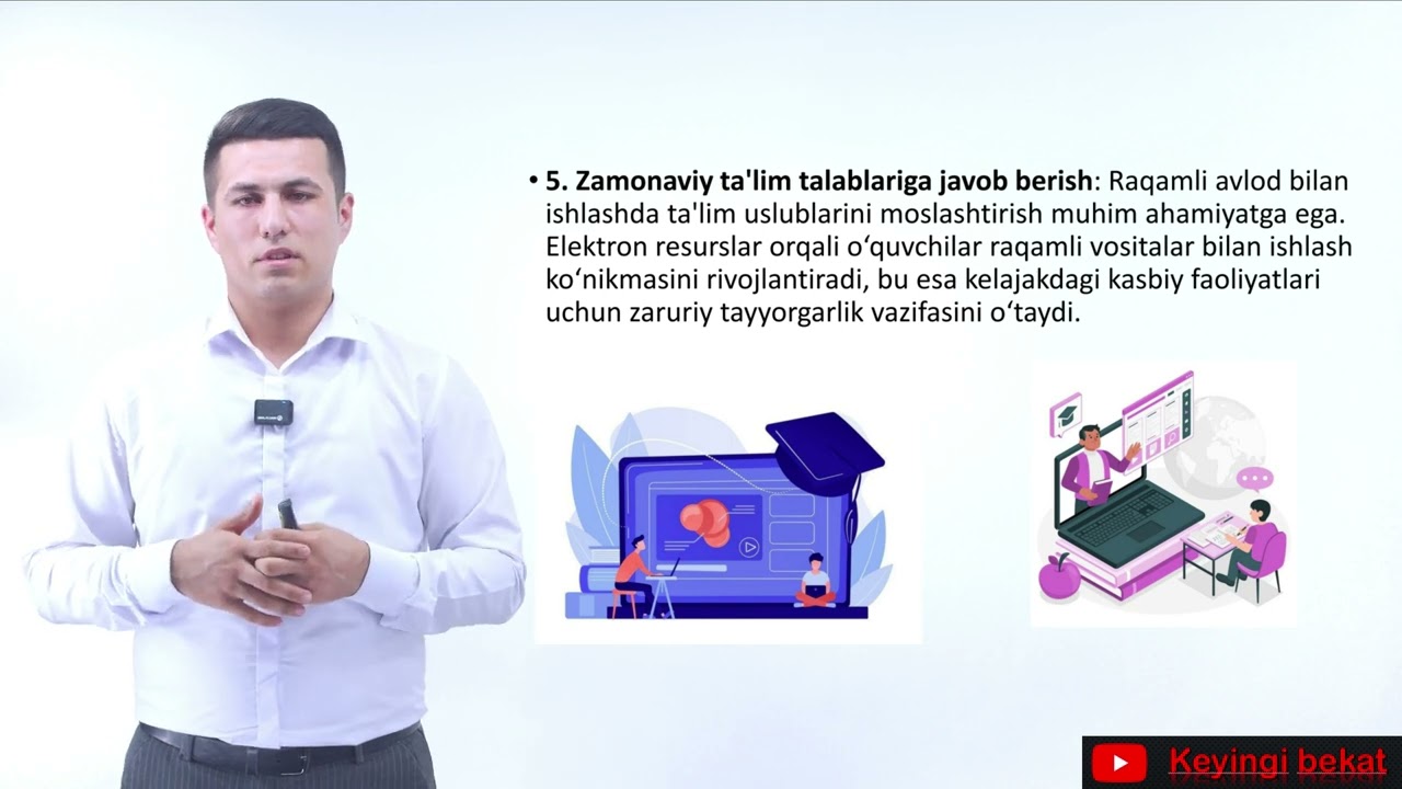ETRni yaratishning pedagogik jihatlari. | Electronic education resource
