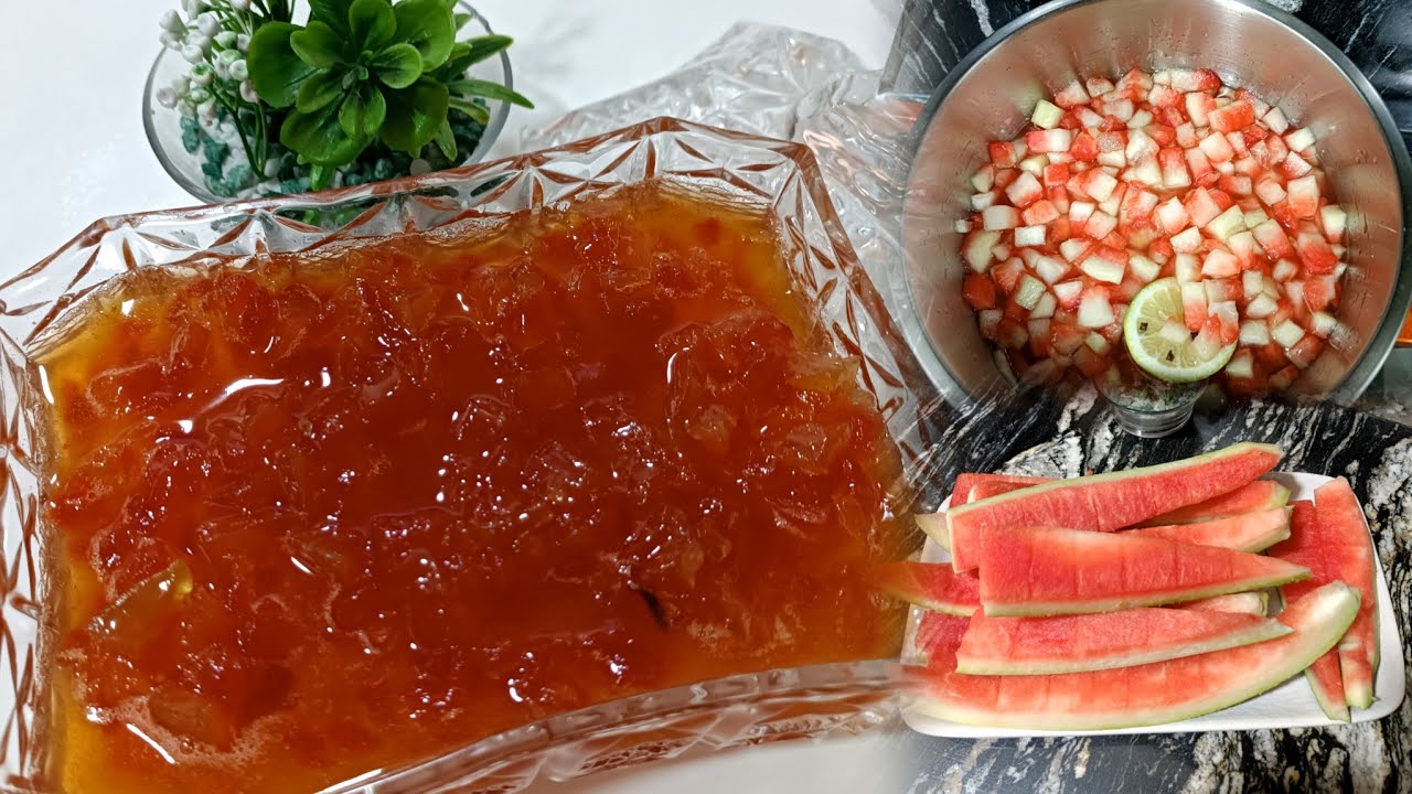 مربى قشور الدلاع ( البطيخ الأحمر) 🍉🍉🍉 confiture d'écorce de pastèque