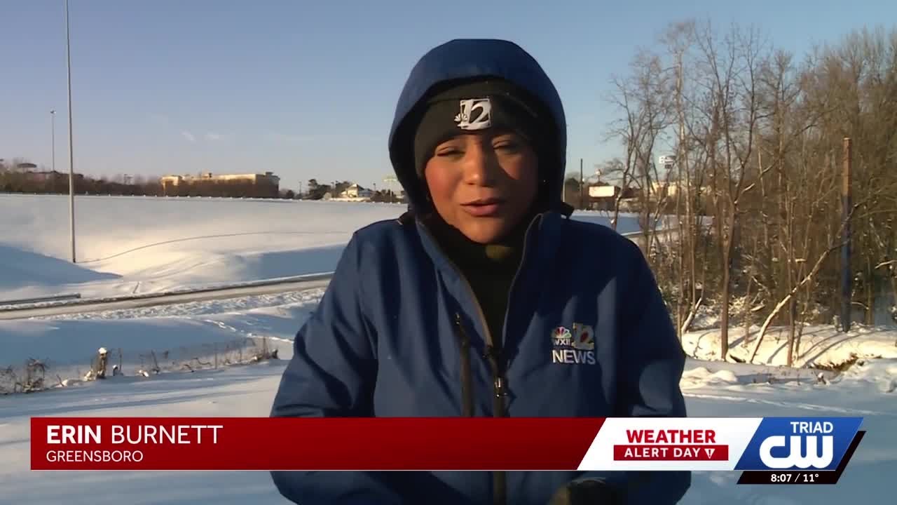 Greensboro and Mount Airy conditions at sunrise, Erin and Bethany report