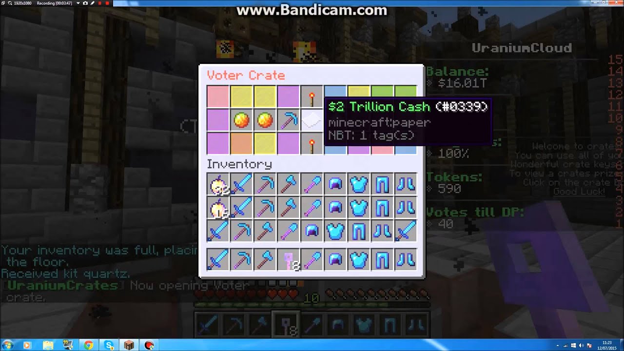 minecraft Crate Key Opening