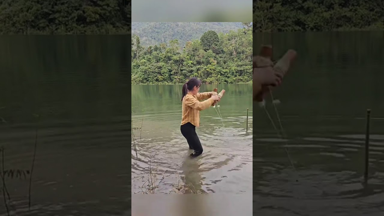 Cleaning up around the new house - Traditional fishing skills for selling at the market 