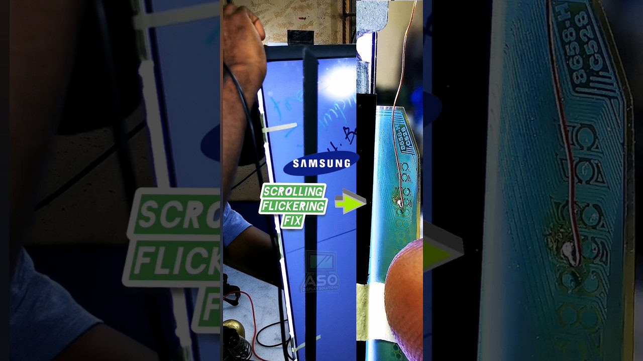 😯Soldering 1 Test Point Fixes Flickering Samsung Smart TV (Picture Rolling Problem)