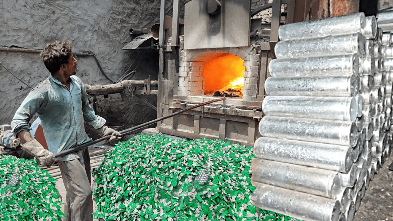 Amazing Aluminum Scrap Recycling Process to Make Aluminium Wire in Extrusion Plant