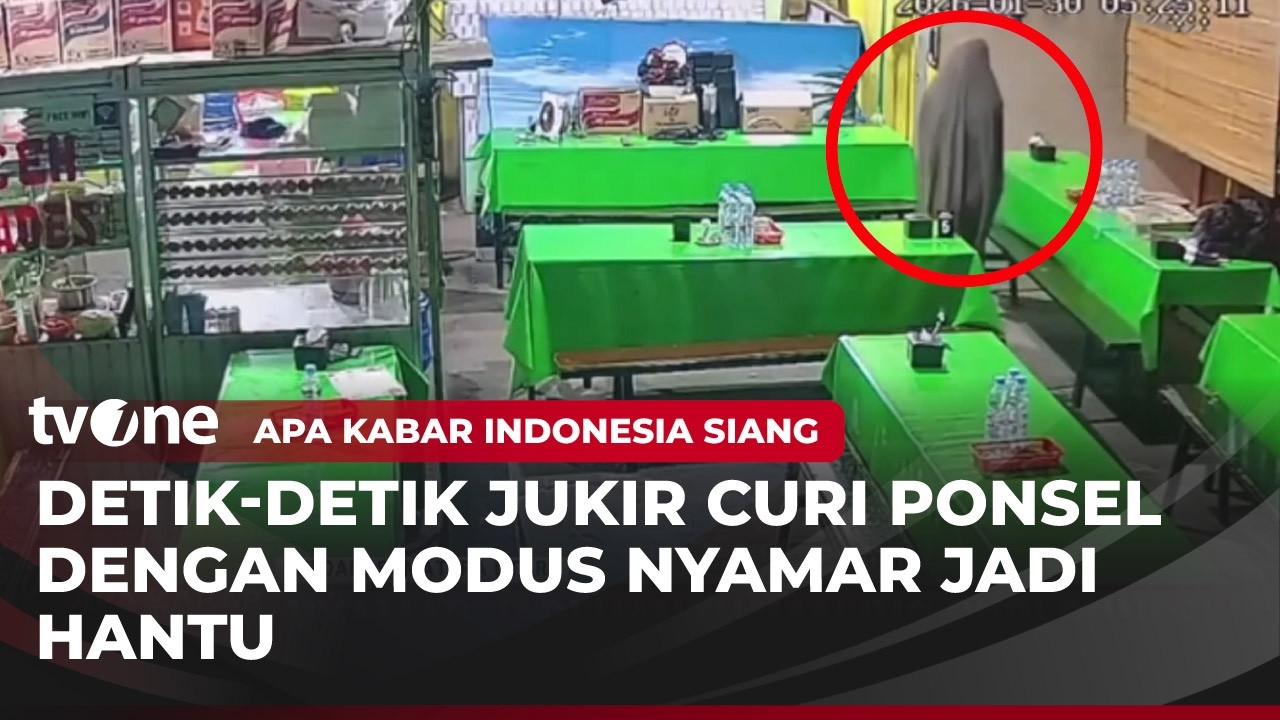 Aksi Jukir Nyamar Jadi Hantu Terekam CCTV, Ternyata Ingin Curi Ponsel | AKIS