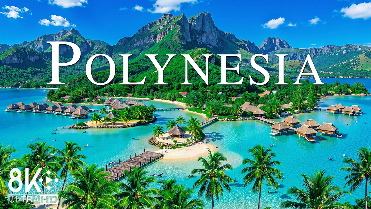 Polynesia 8K | Tropical Paradise, Overwater Villas & Crystal Clear Lagoon