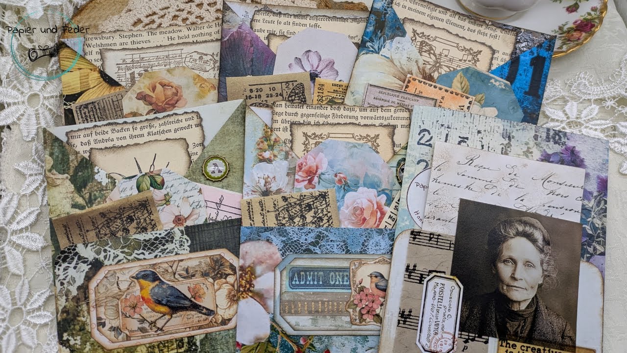 Eine Faltung, drei verschiedene Pockets // One-Sheet-Wonder // #junkjournal