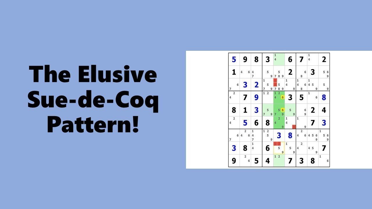 The Brilliant but Elusive Sue de Coq Pattern Exposed! / Sudoku Tutorial #26