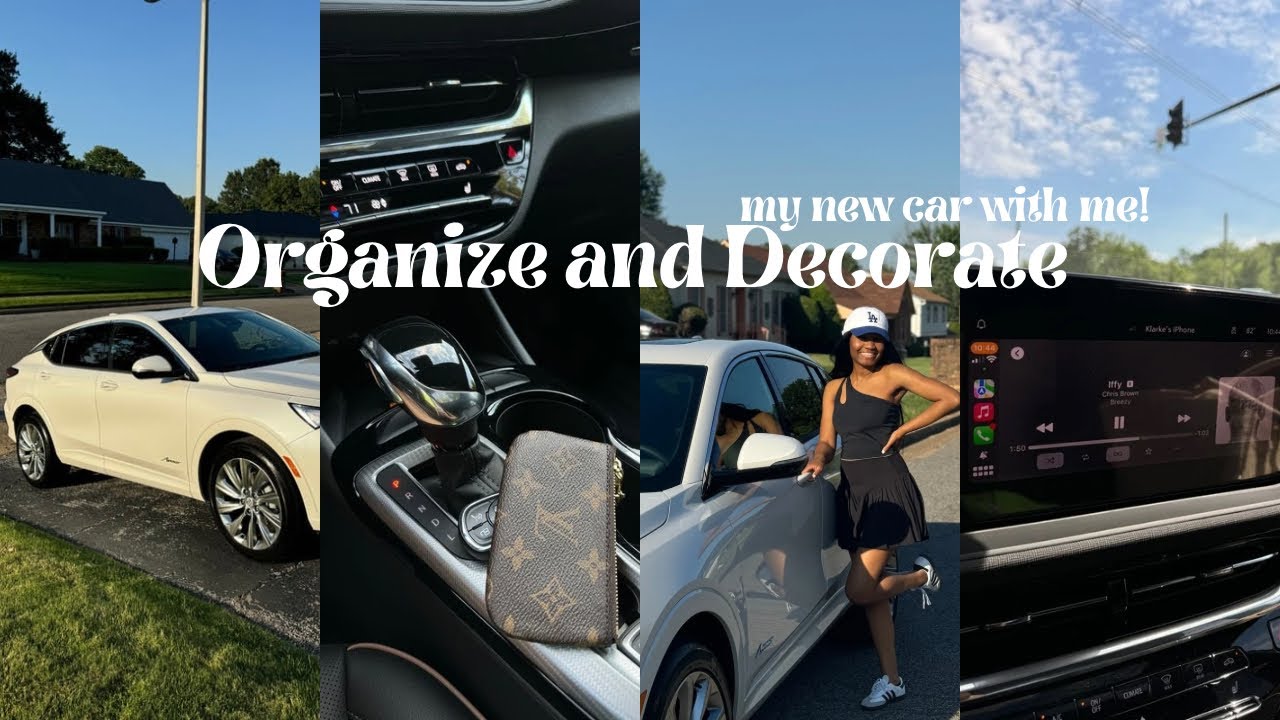 Organize and Decorate my NEW CAR with me | car essentials haul + car tour | Klarke White