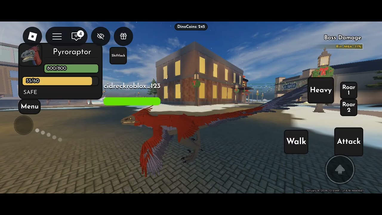 Playing Roblox as pyroraptor