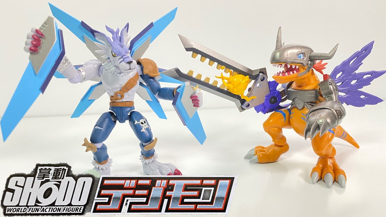 SHODOデジモン メタルグレイモン＆ワーガルルモン 開封 PB限定 掌動 デジモンアドベンチャー Digimon Adventure metalgreymon ＆ WereGarurumon 食玩