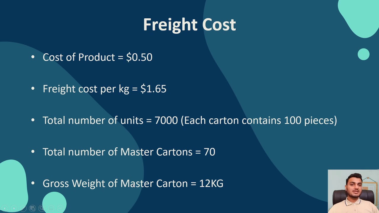 How to calculate per unit freight cost  40