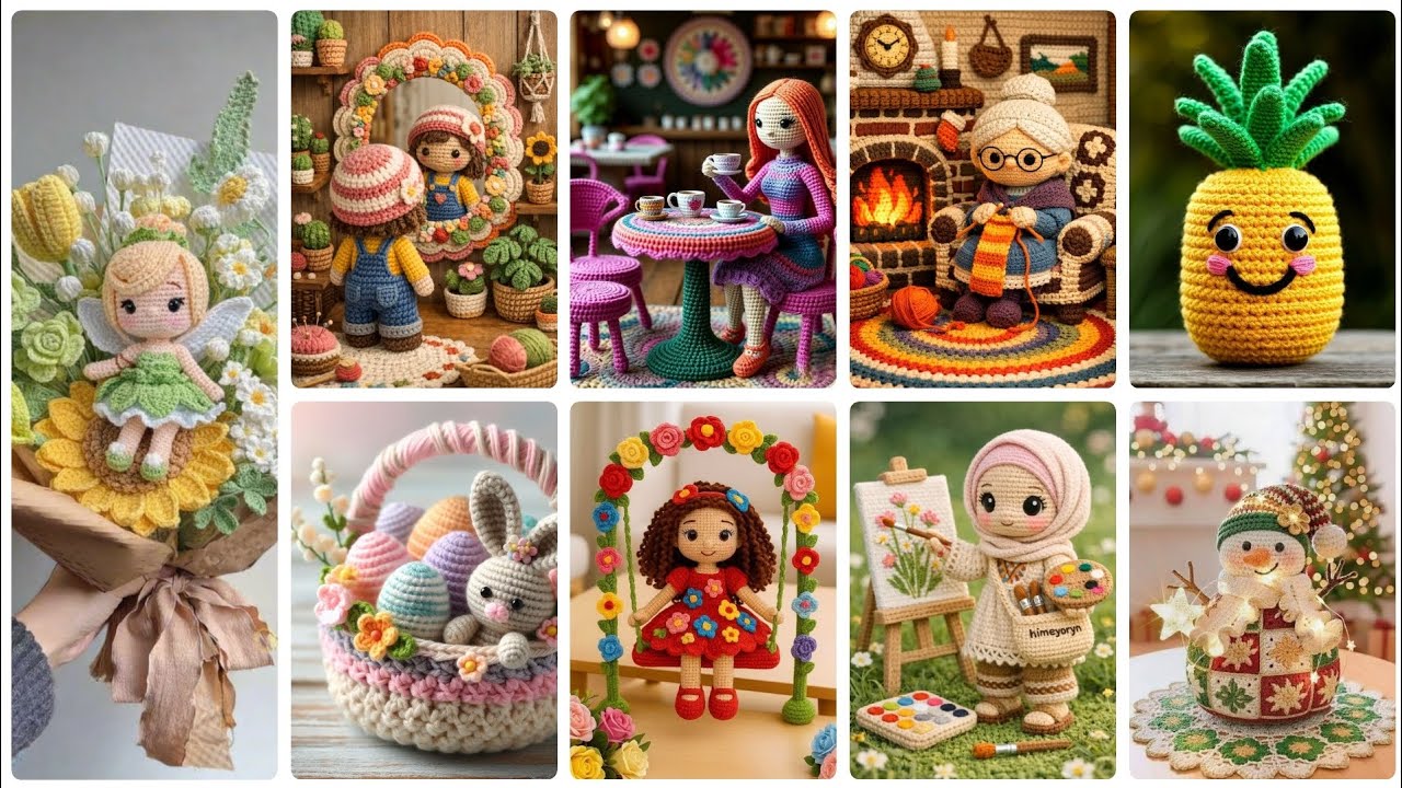 Ideas elegantes y hermosas de patrones de crochet a mano para la decoración del hogar. 
