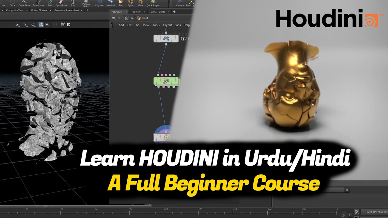 Houdini Tutorial – Learn Visual Effects in Houdini SideFX | Complete Beginner Course in Urdu/Hindi