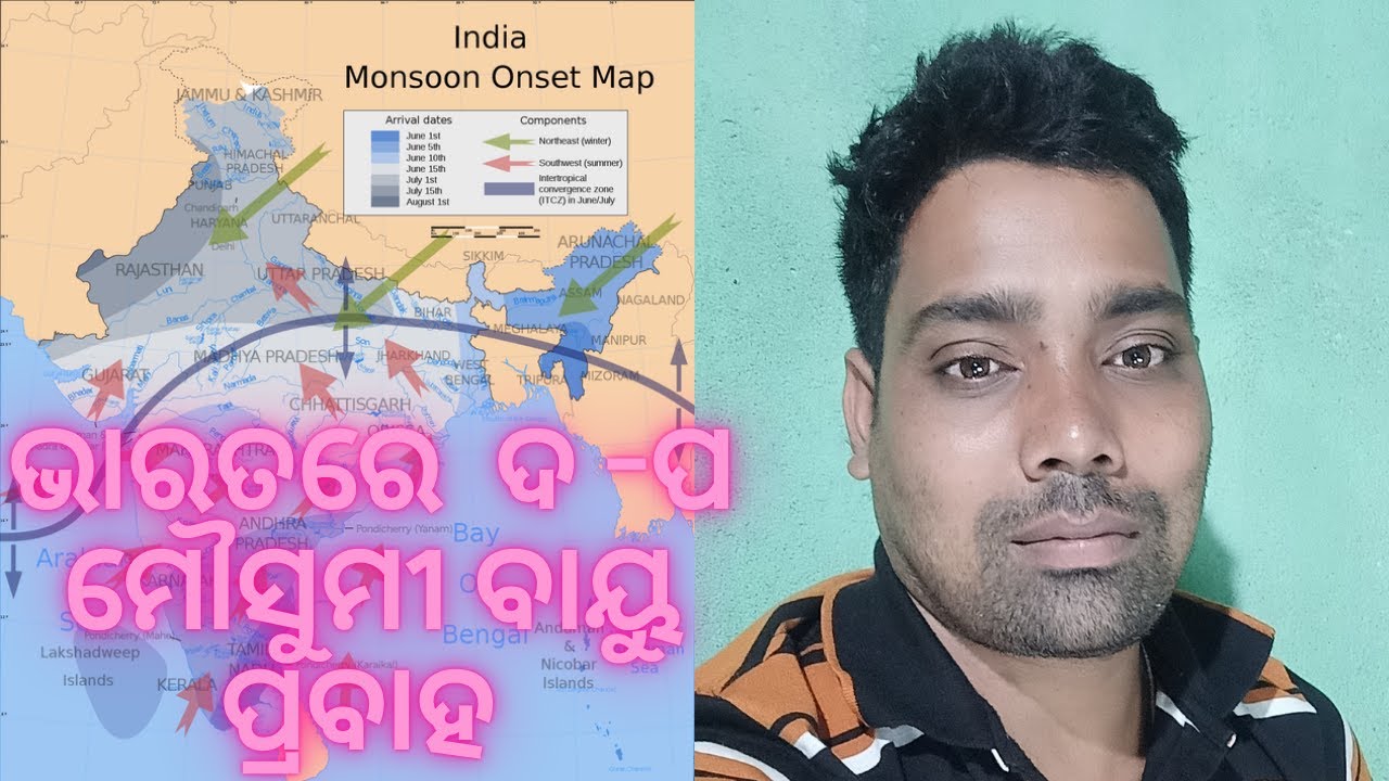 South western monsoon wind in India explained in Odia