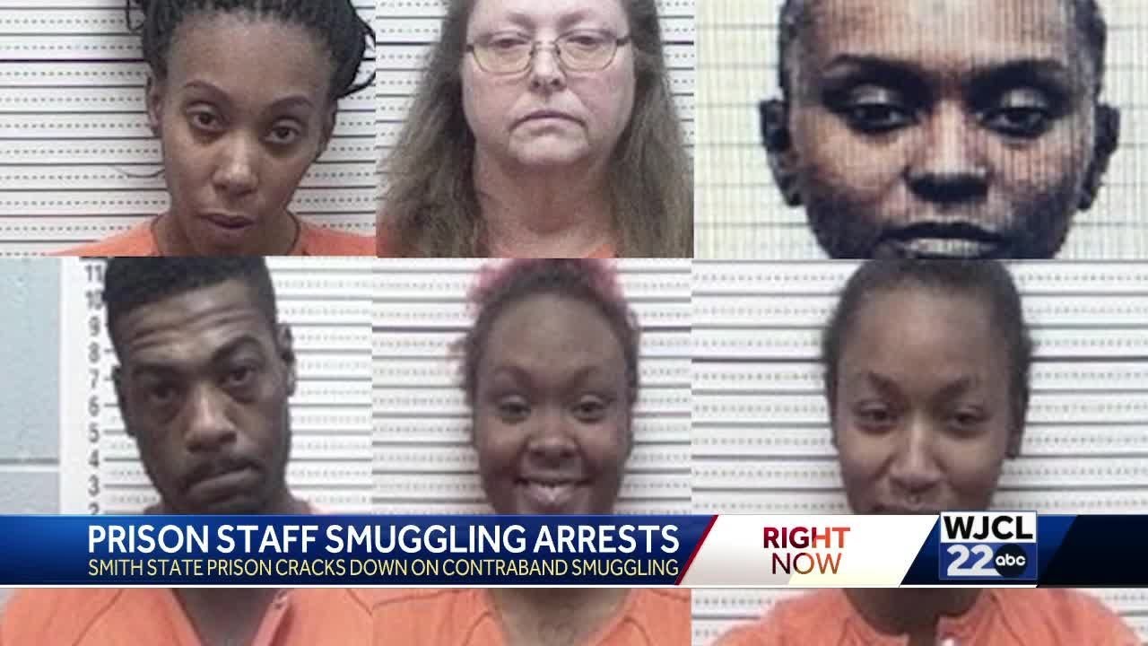 Six arrested trying to smuggle contraband inside Smith State Prison