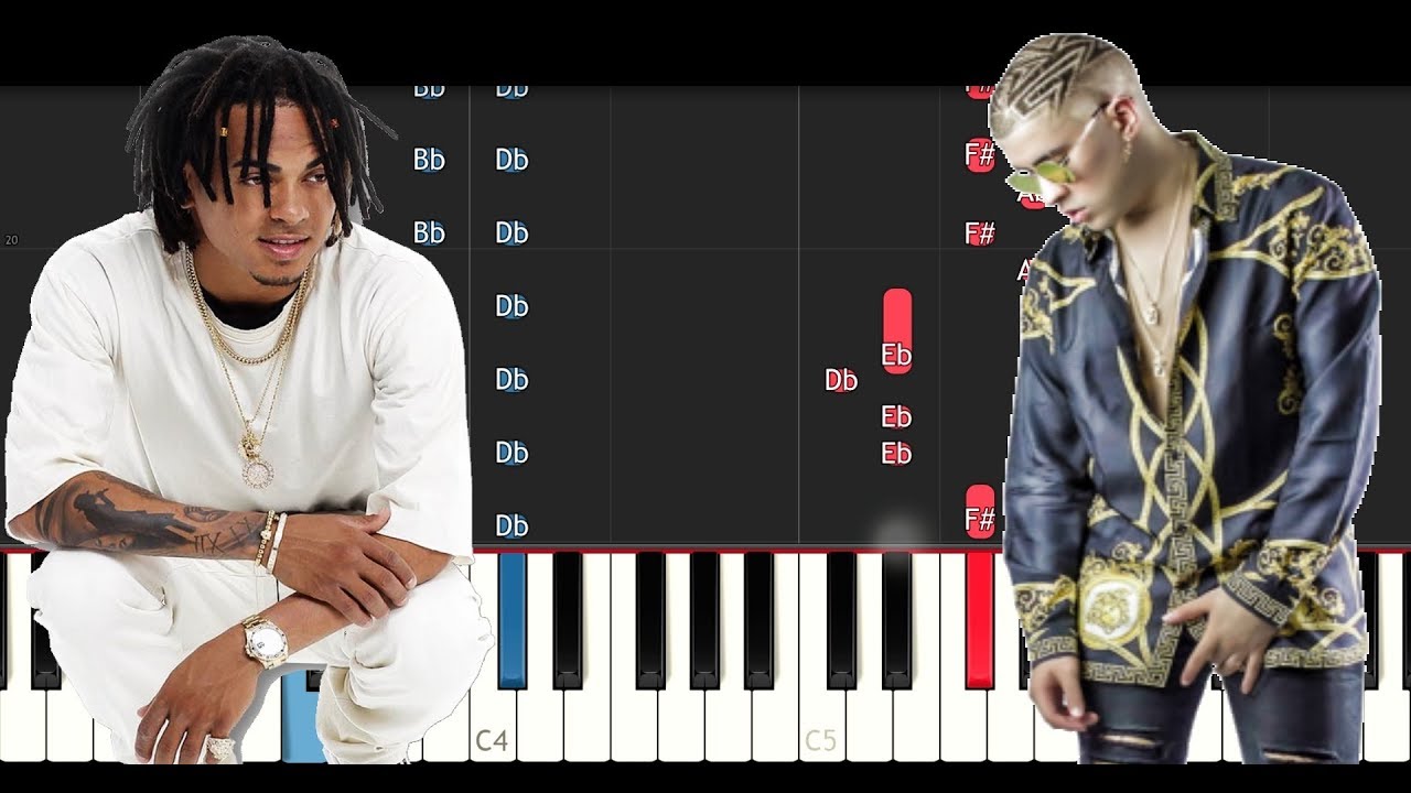 Ozuna x Bad Bunny x Wisin x Almighty - Solita (Piano Tutorial)