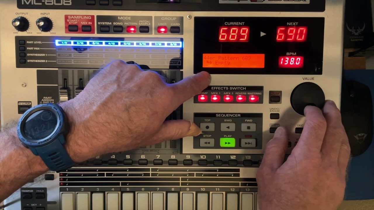 Roland MC-808 trying multiple simultaneous time signatures