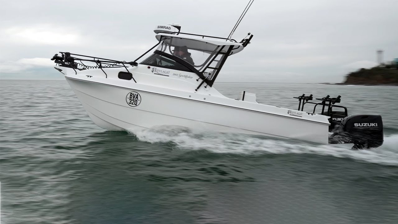 Kevlacat 2400 Sportfisher powered by Twin Suzuki DF140BG Outboards | Performance Test